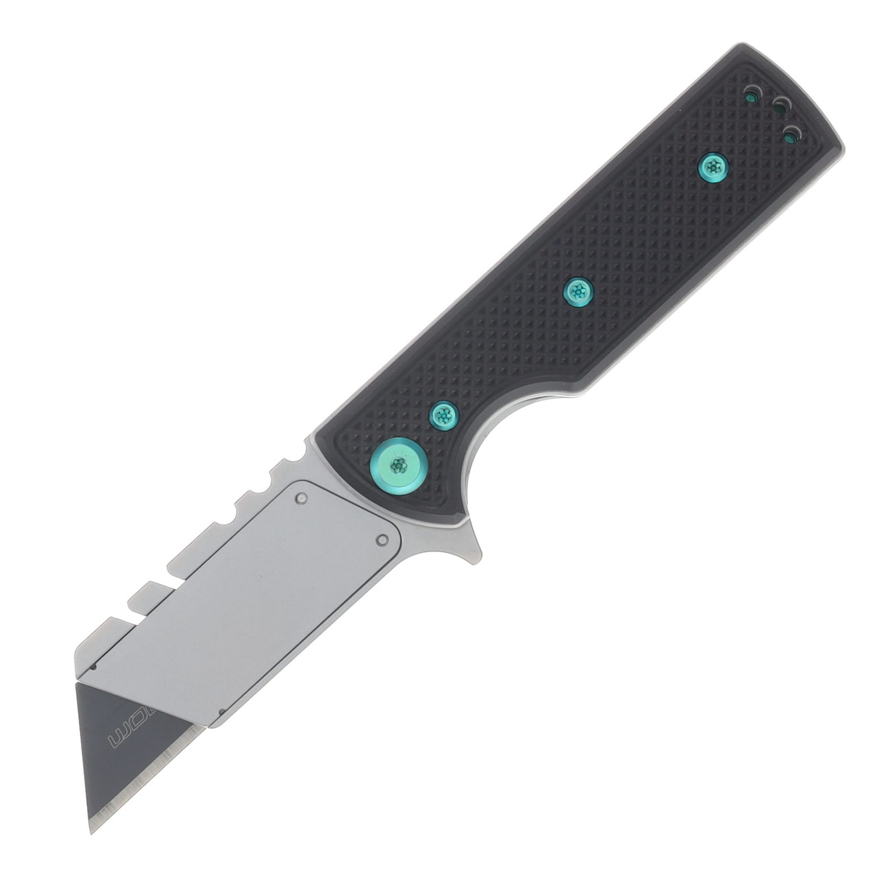 Chaves Blue Label - Aluminum Knurled C.H.U.B. Flipper SW Linerlock Green Ti Razor Blade  CK-7C2-5B6B-2D1-GR