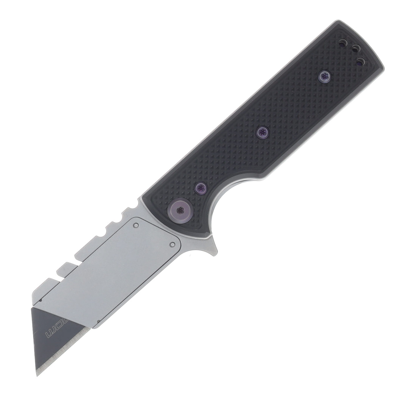 Chaves Blue Label - Aluminum Knurled C.H.U.B.  Flipper  SW  Linerlock  Purple  Ti Razor  Blade CK-7C2-5B6B-2D1-PRP
