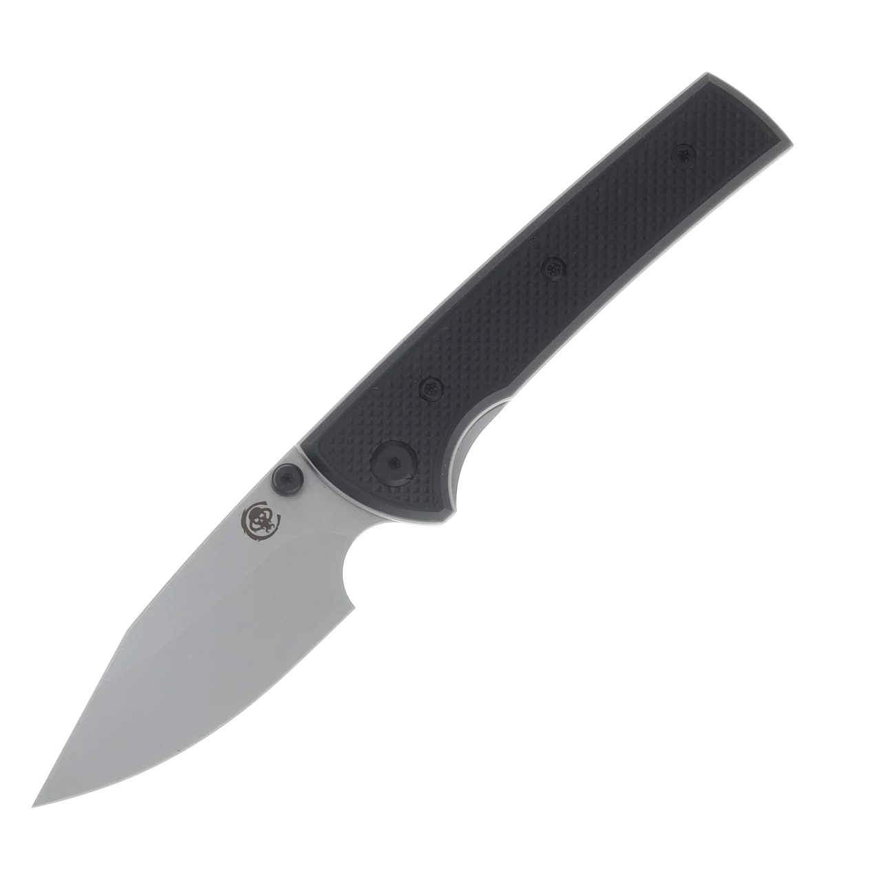 Chaves Blue Label - Aluminum Knurled Scapegoat  Street  SW  Linerlock  Black  Ti SW  Spearpoint CK-4B2-10B9A-2D1-BL