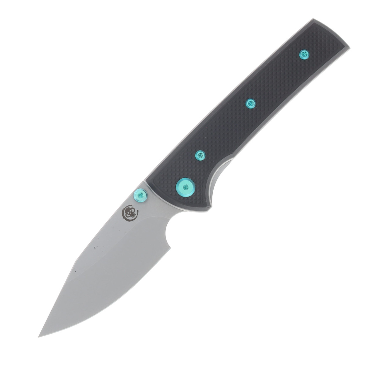 Chaves Blue Label - Aluminum Knurled Scapegoat  Street  SW  Linerlock  Green  Ti SW  Spearpoint CK-4B2-10B9A-2D1-GR