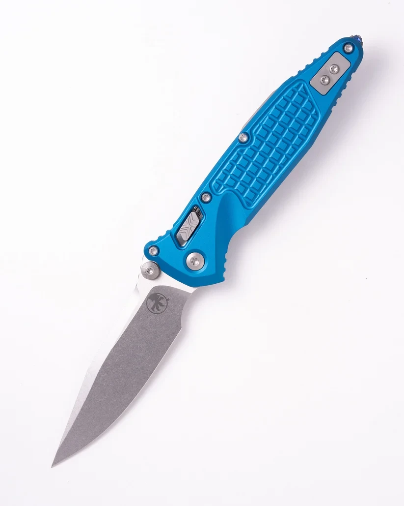 Microtech Socom RAM-LOK Folding Knife S/E SW Standard Frag Aluminum Blue MT160RL10FRBL
