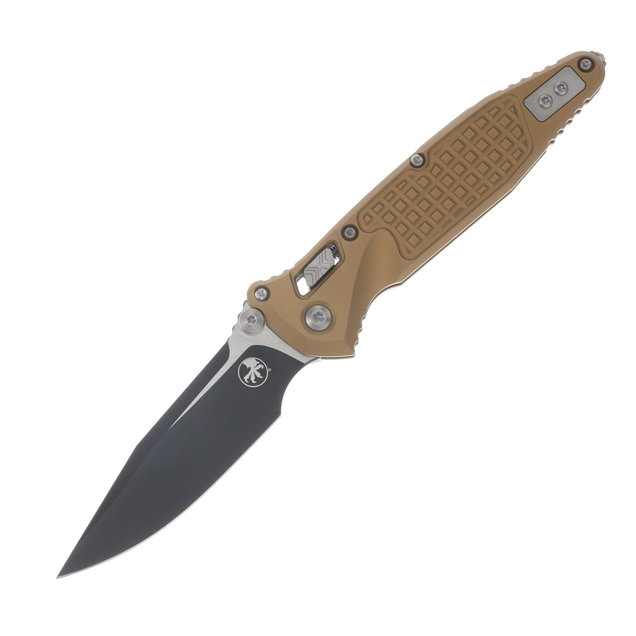 Microtech Socom RAM-LOK Folder S/E Standard Black Tan Frag Aluminum MT160RL1FRTA
