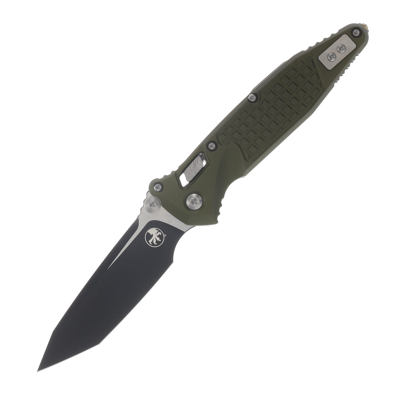 Microtech Socom RAM-LOK Folder T/E Black Standard Frag Aluminum OD Green MT161RL1FROD