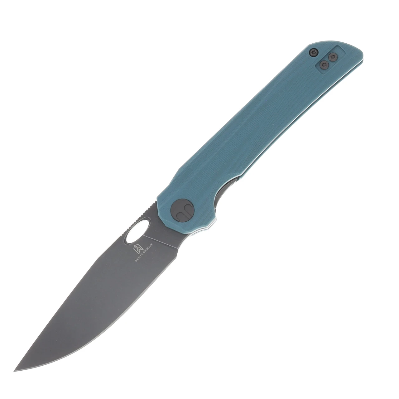 Bestechman Smuga Folding Knife Grey G-10 Handle Grey PVD SW AEB-L Blade BMK22C