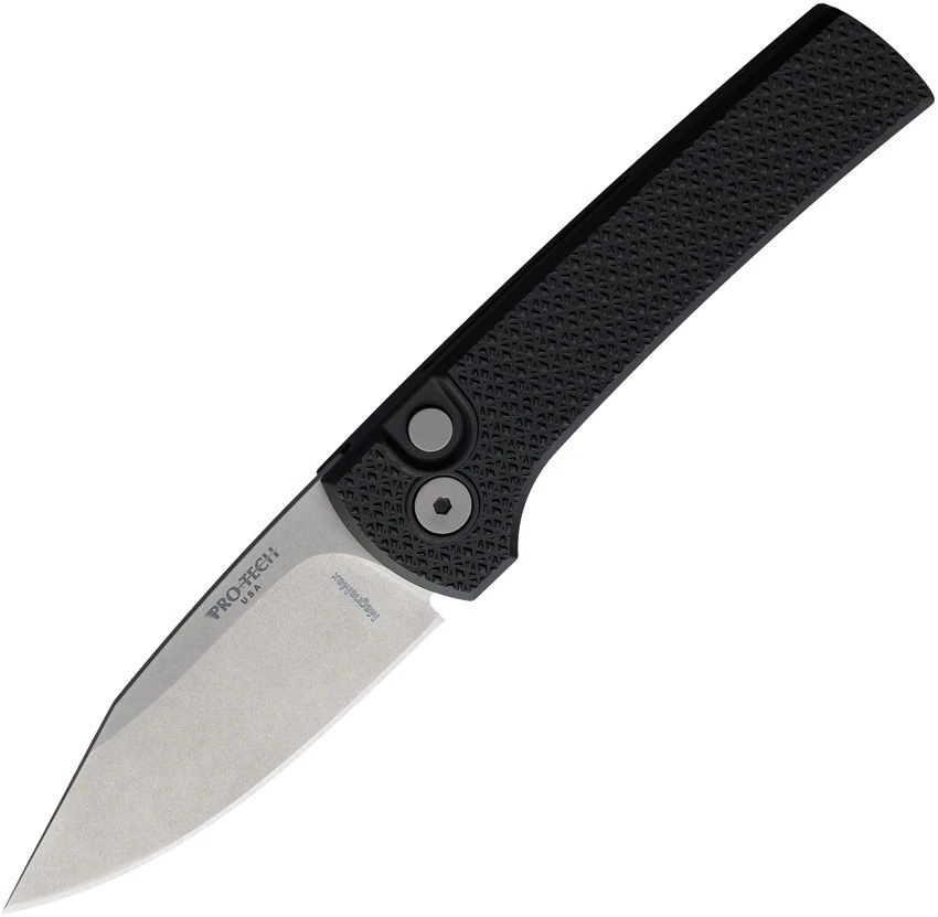 Pro Tech Ramon Chavez Scapegoat Compact OTS Auto Carbide Textured Black Alum - SW MagnaMax Blade AUPTRCS1105