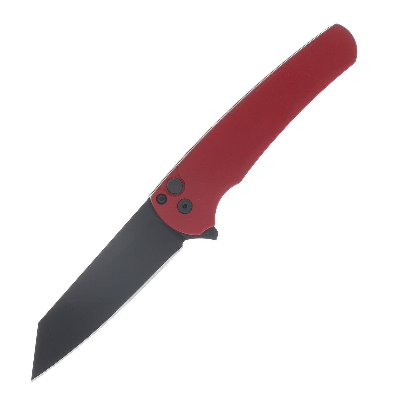 ProTech Malibu Button Lock Folding Knife DLC Magnacut/Red Aluminum PT5403-RED