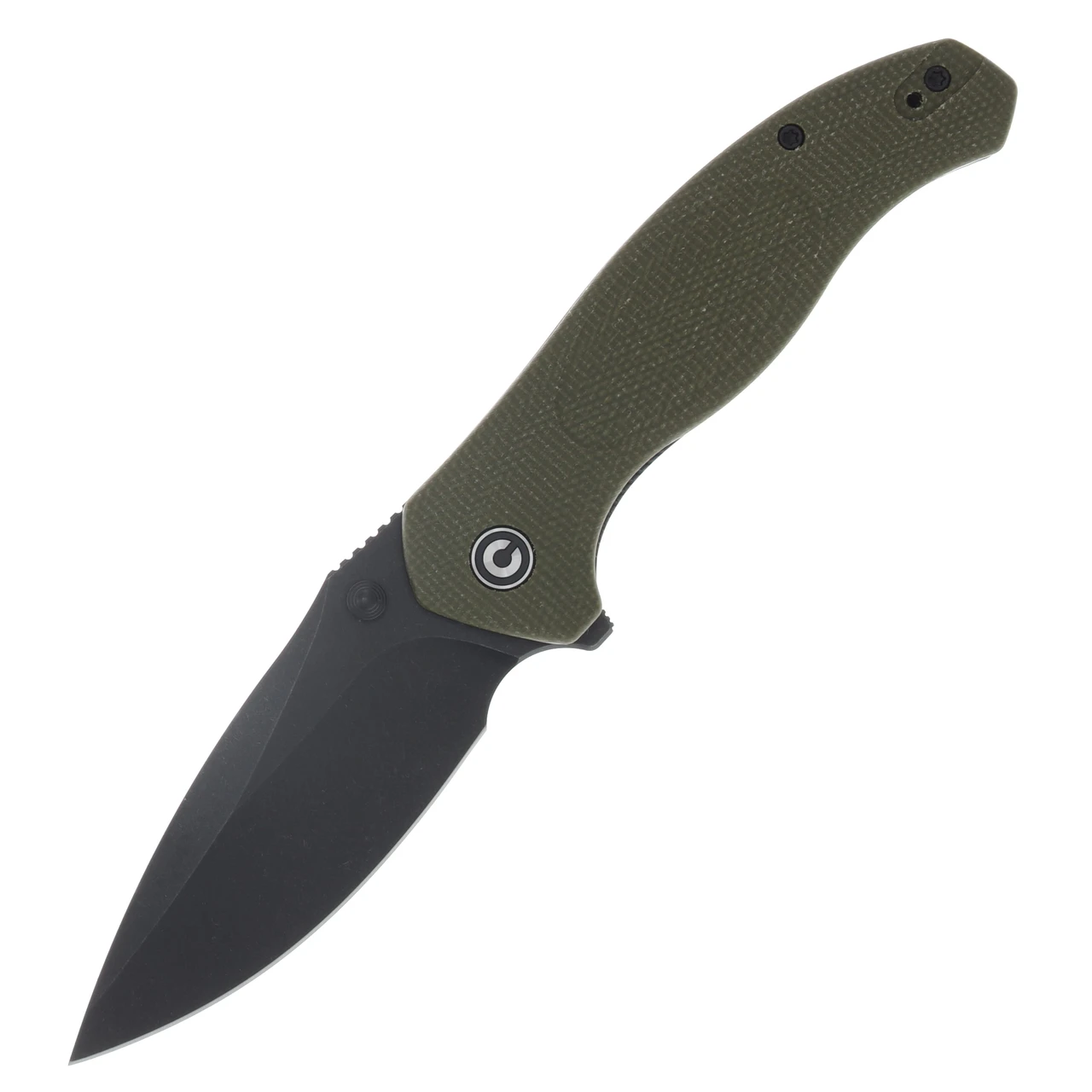 CIVIVI Vyrent Linerlock Folding Knife Black Stonewash Nitro-X7/OD Green Canvas Micarta C25037-2