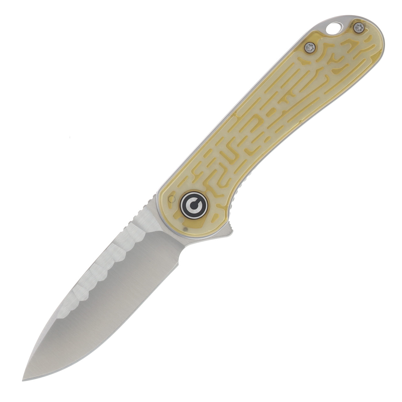 CIVIVI Purr Slip Joint Folding Knife Stonewash Nitro VOrange and Black G-10 C25054-5