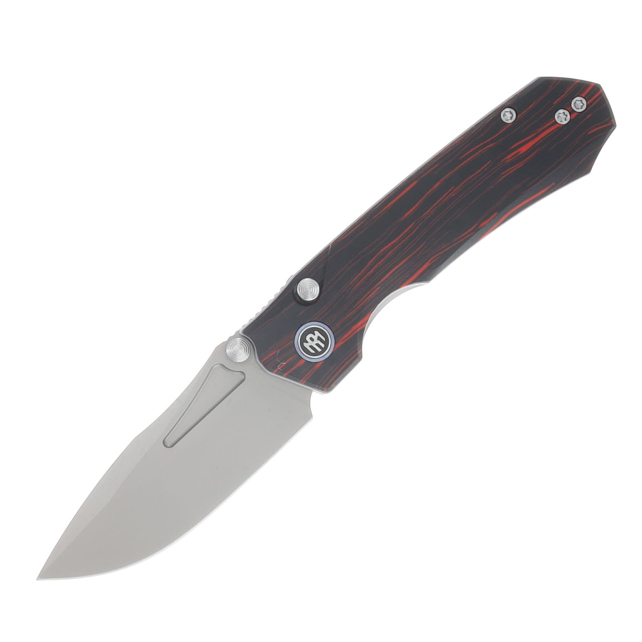 Remette Rhino Folding Knife SandblastedBlack & Red  G-10 RNGC5
