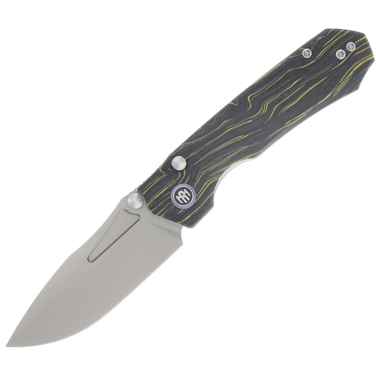 Remette Rhino Folding Knife Sandblasted/Black & Gold G-10 RNGC6