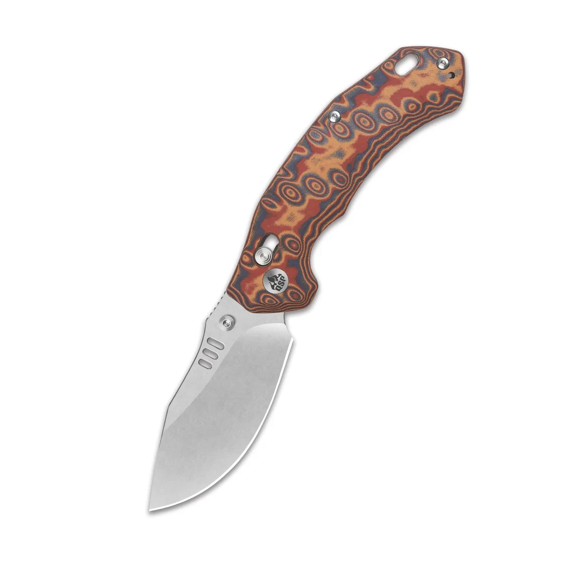QSP Knives Elk Glyde Lock Folding Knife SW Multi-Color Micarta 14C28N