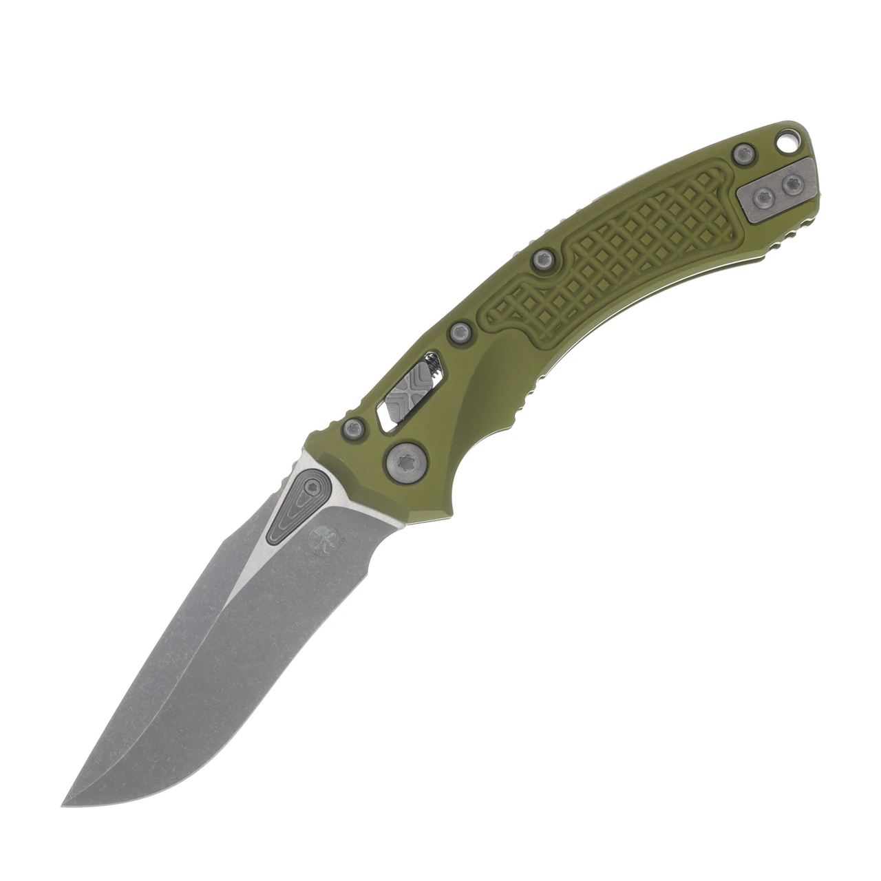 Microtech Amphibian Mini RAM-LOK Folding Knife Apocalyptic S/E Frag OD Green MT137MRL10APFROD