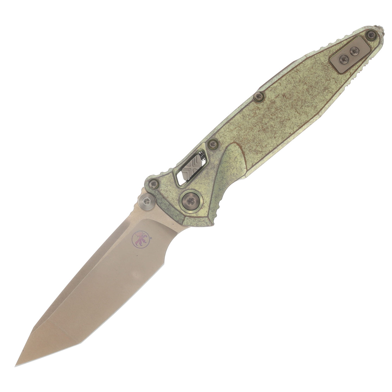 Marfione SOCOM RAM-LOK Folding Knife Bronze Stonewash T/E Antique Gold Titanium with Bronze Titanium Accents MT161RLS13MS2