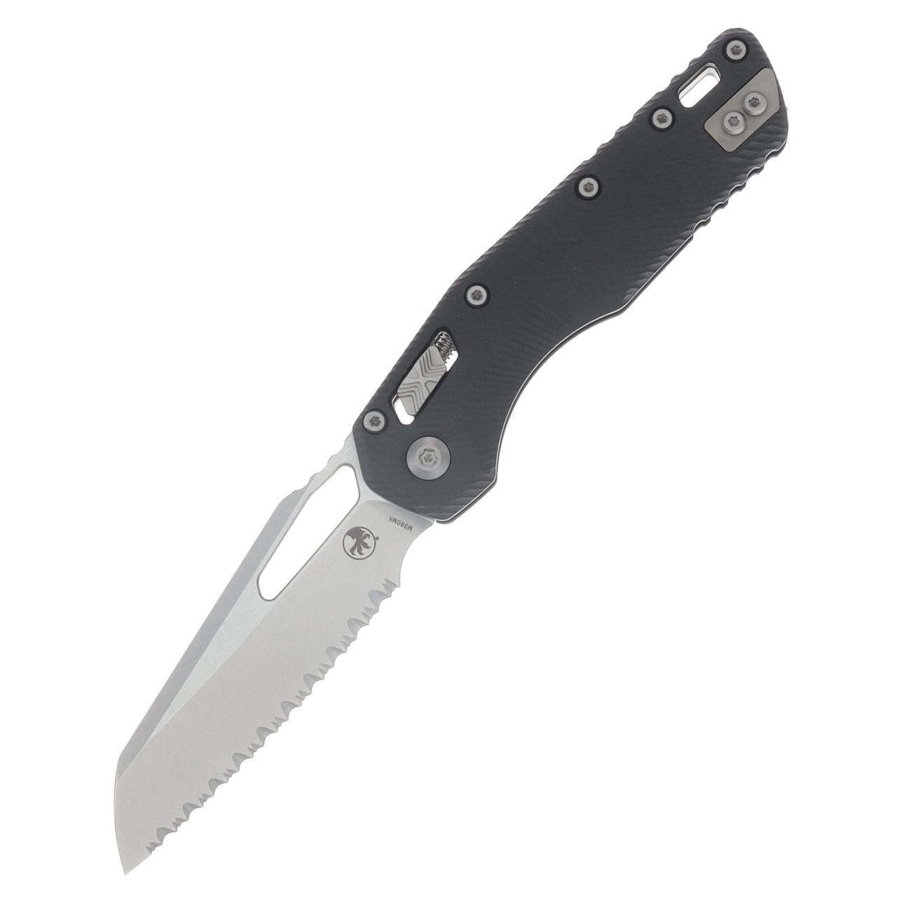  Microtech MSI RAM-LOK Folding Knife Full Serrated Stonewash S/E Fluted Black G-10 MT21012FLGTBK