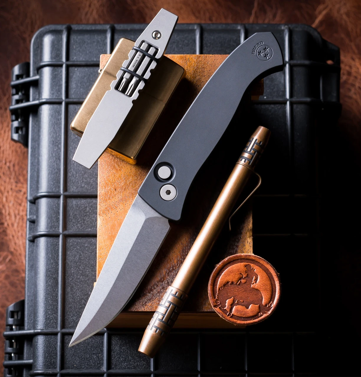 Pro Tech Brend Classic OTS Auto Solid Black Alum Handles SW Magnacut Blade AUPTWB1101