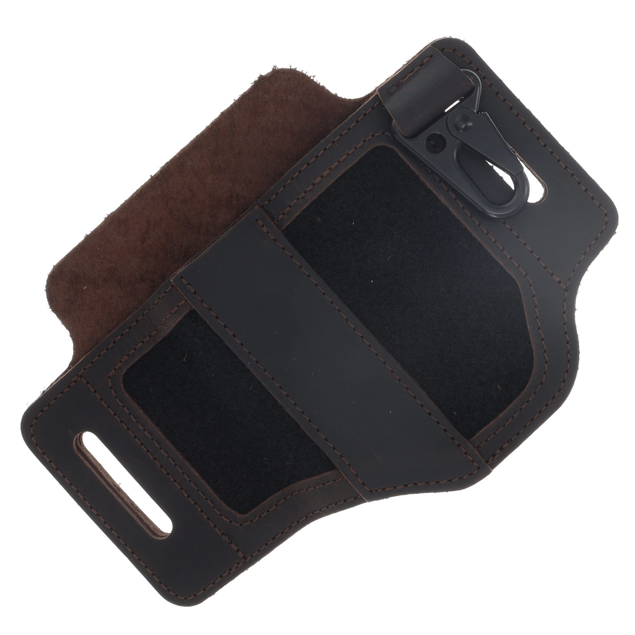 Viperade PL3 Leather Multitool Sheath W/DIY Patch Area and Pen Holder Dark Brown PL3PENDKBN