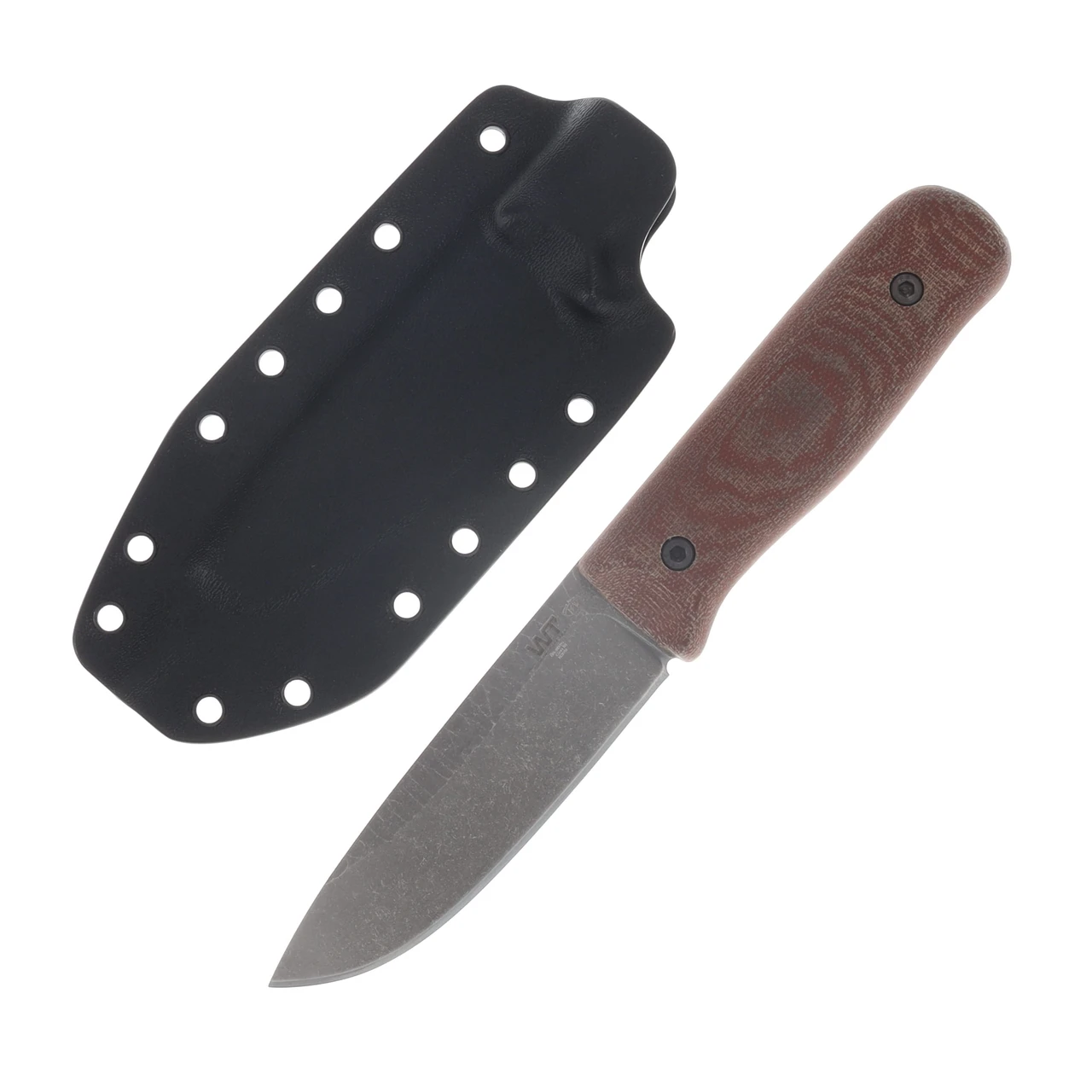 Work Tuff Gear Forester Gen 3 K329 Sabre Dark Washed Rugged Natural Canvas Micarta Grip Black Kydex Sheath K329-SGDWRNCMB