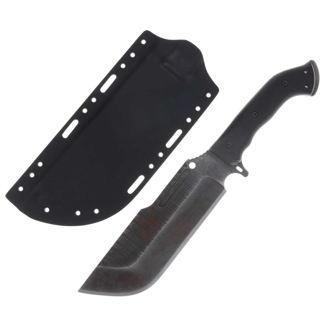 Work Tuff Gear Ares-C SK85 Devi APO Rugged Black Textured G-10 Grip lack Kydex Sheath SK85-DAPORBTG10GB