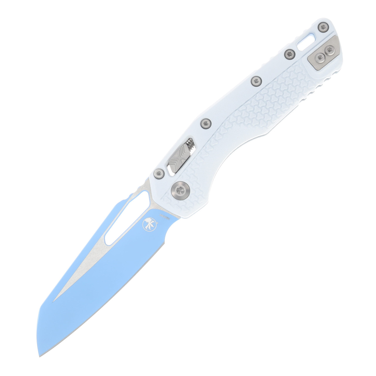 Microtech MSI RAM-LOK Folder Tri Grip S/E Sky Blue Standard White Polymer MT210T1PMCWHY7