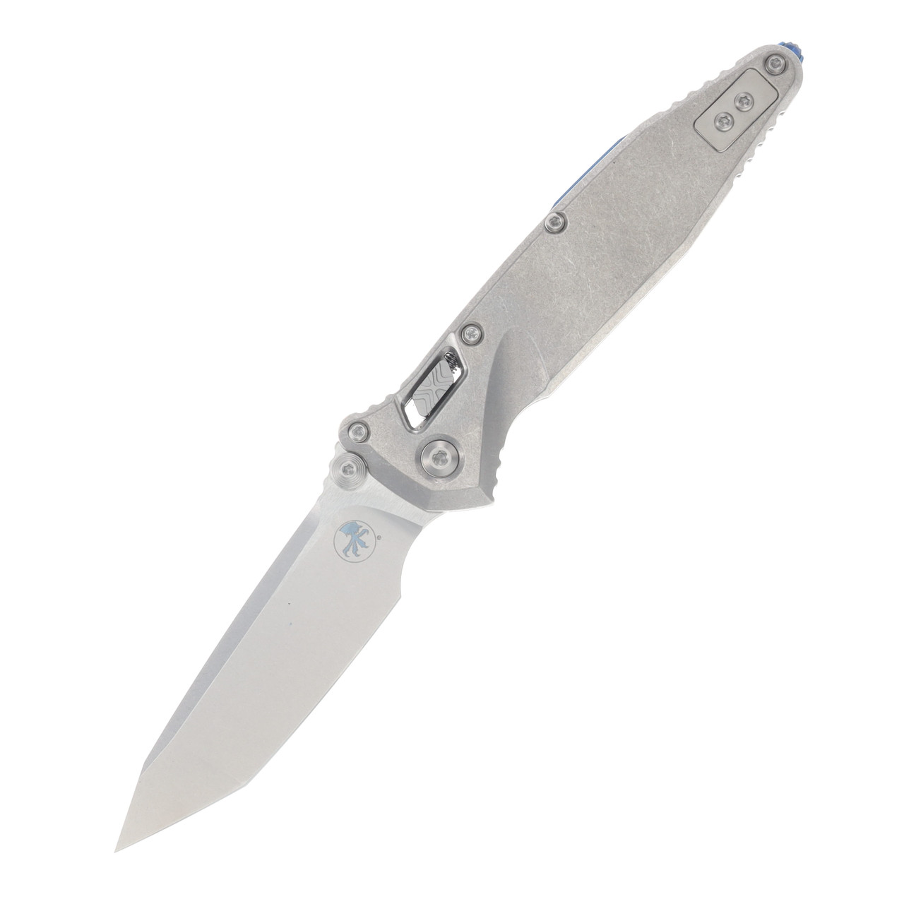 Microtech Socom RAM-LOK Tanto Marfione Slab Titanium Blue Knife MT161RLS10MS3