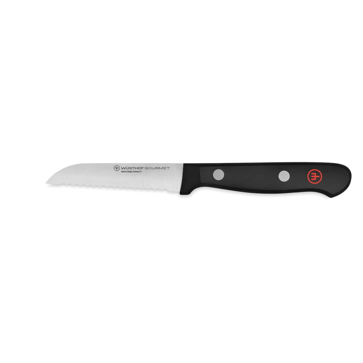 Wüsthof Gourmet 3in Serrated Paring Knife - Black POM