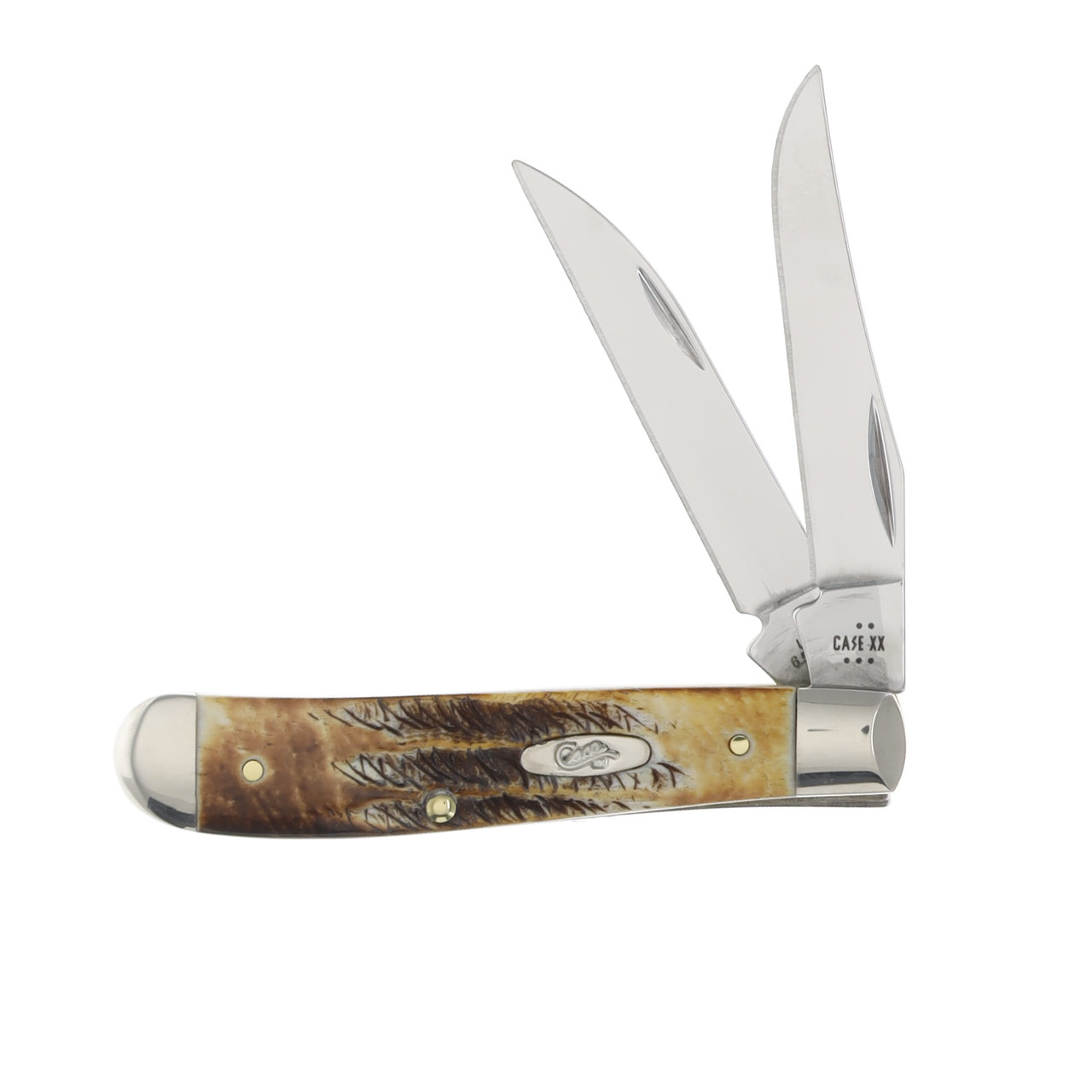 Case XX 6.5 BoneStag Mini Trapper Folding Knife CA65305