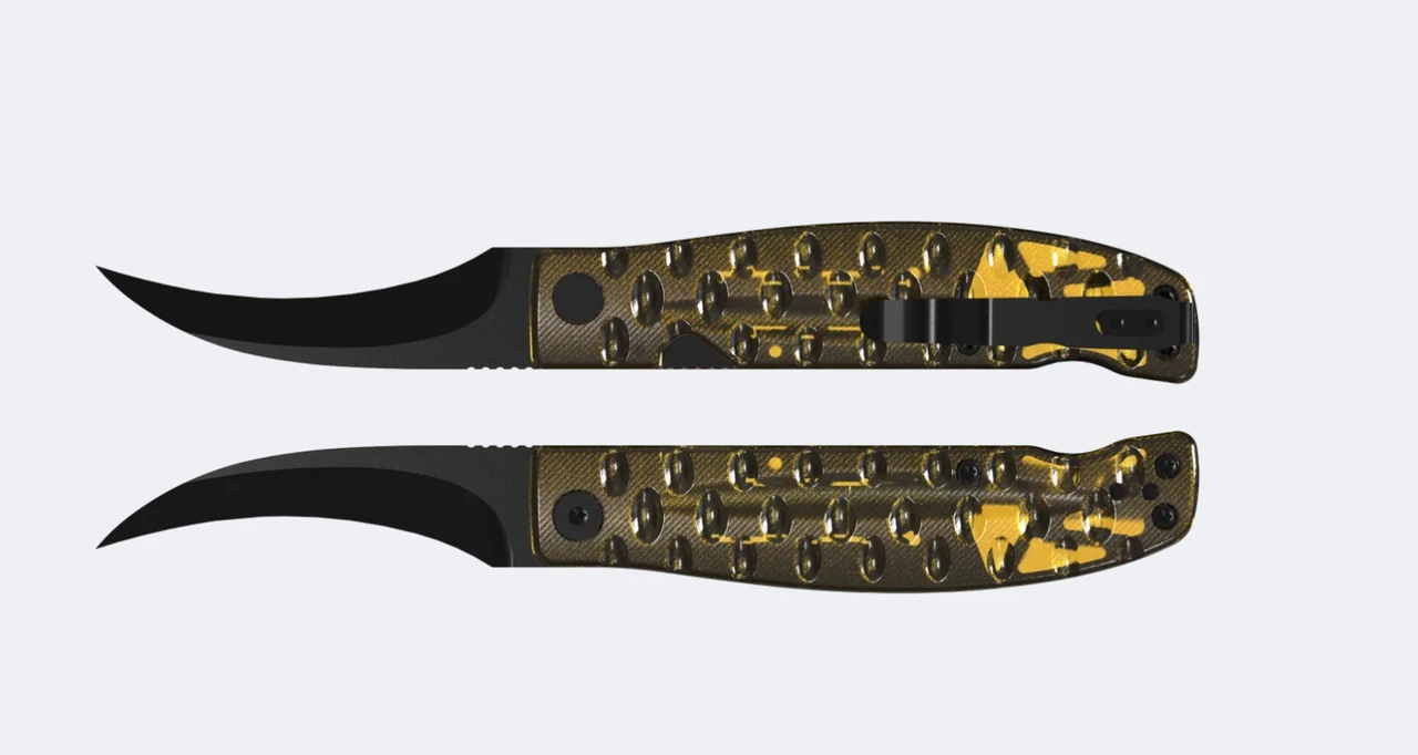 Kizer Kiwami Linerlock Folding Knife Black PVD BD1N/Yellow Ultem V3809SH2