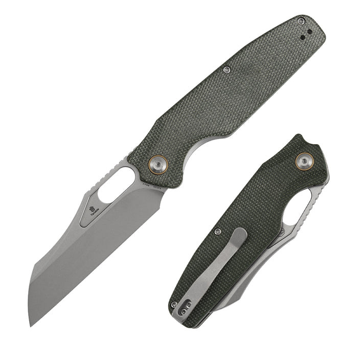 Tenable Knives Tuckamore Folder Green Micarta Handle Stonewashed Nitro V Blade