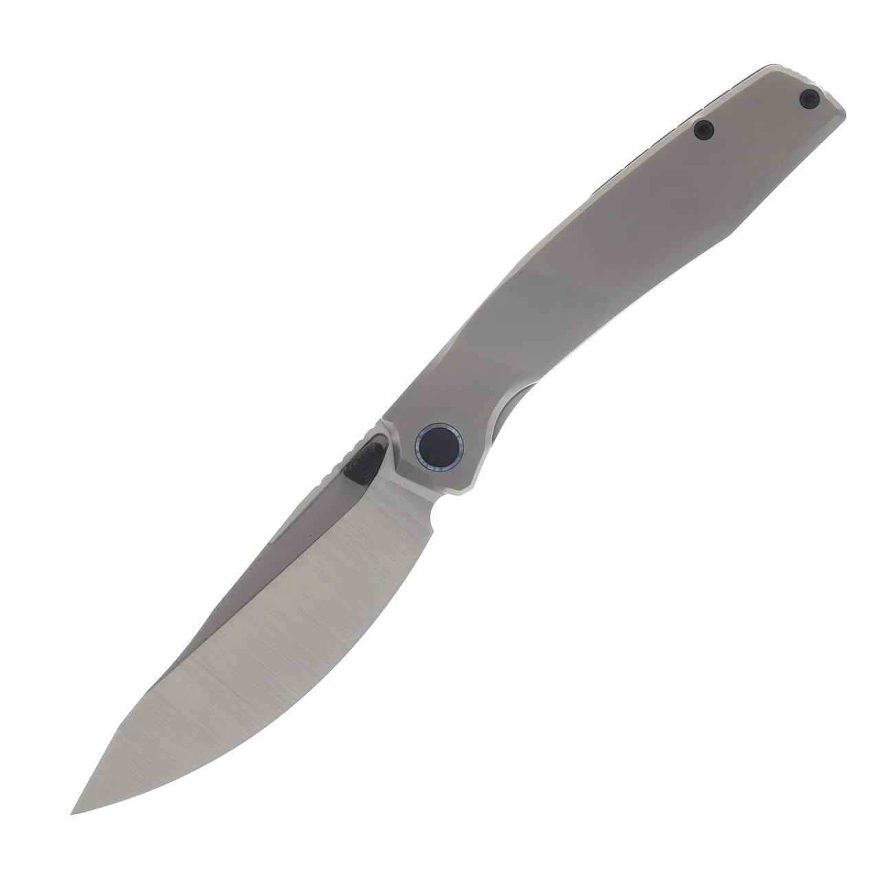Ferramonster Astrome Folder S90V Belt Satin Blade Bead Blast Titanium Handle FM23009-A