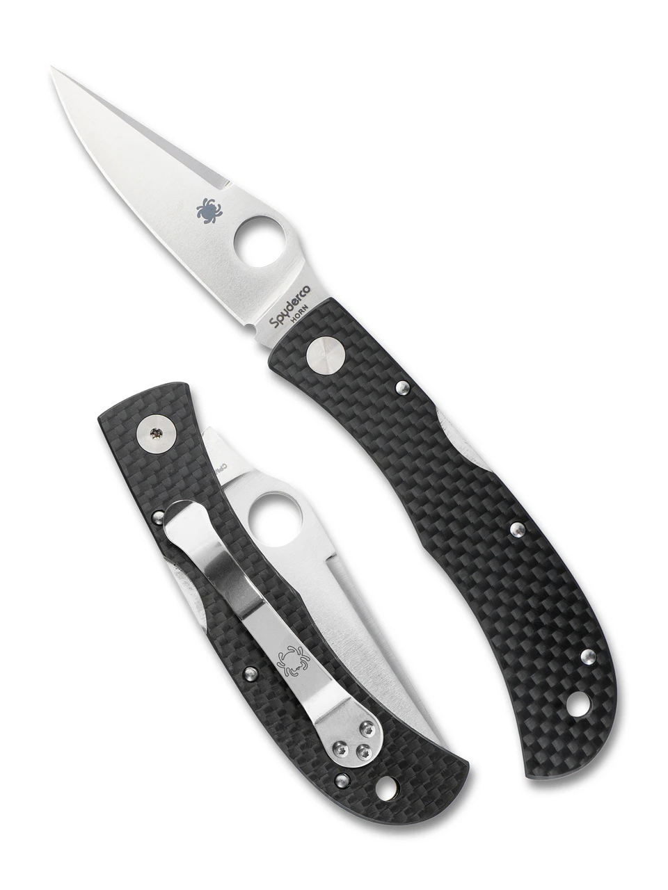 Spyderco Distributor Exclusive Jess Horn Folding Knife Cru-Wear/Carbon Fiber