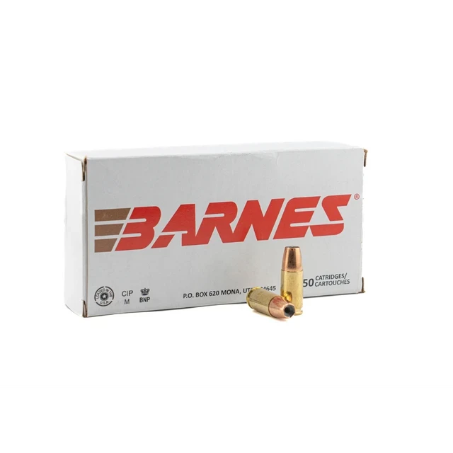 Barnes Bullets Defense JHP 9mm Luger 20 Rounds Brass Centerfire 24 Grain Sierra JHP 