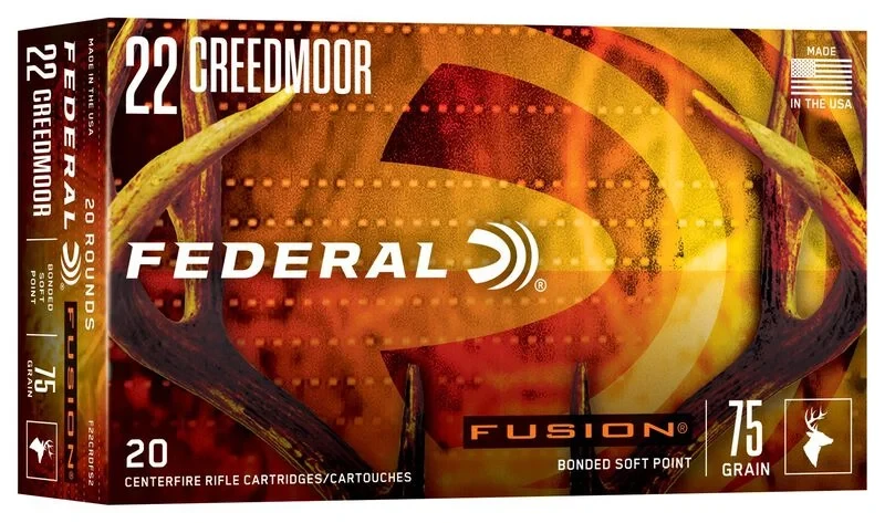 Federal Fusion 22 Creedmoor 75gr Bonded SP Hunting Ammo 20ct
