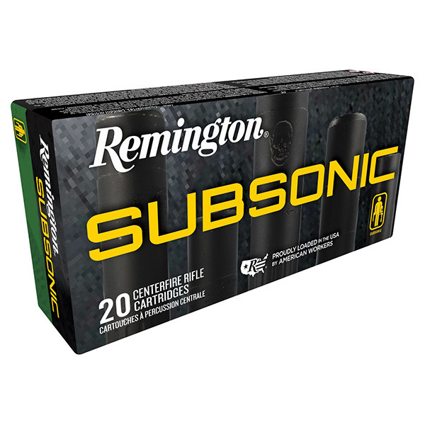 Remington Subsonic  45-70 Government Rifle Ammunition 20 Rounds Brass Centerfire 300 Grain Boat Tail HP