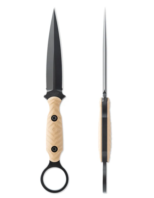 Toor Specter R Fixed Blade Knife Black Gunkote M4/FDE G-10 with Kydex Sheath SPECTERFDE