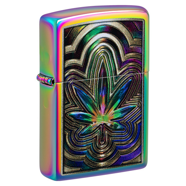 Zippo Metallic Cannabis Leaf Multi Color Lighter ZP47271