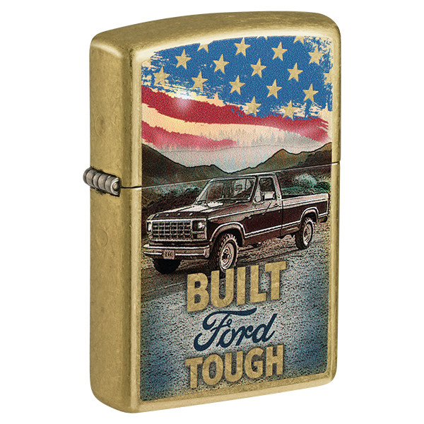 Zippo Built Ford Tough F-150 Street Brass Lighter ZP47398