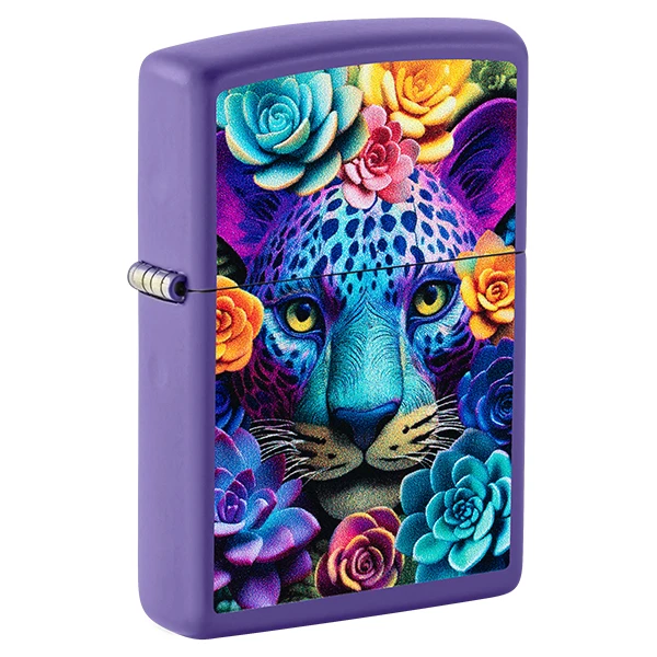Zippo Floral Leopard Purple Matte Lighter ZP47449
