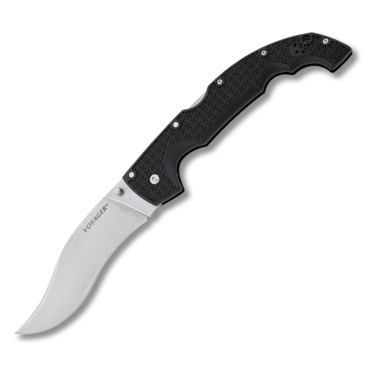 Cold Steel Voyager XL Folding Knife Vaquero 5.5in Plain Kukri Blade
