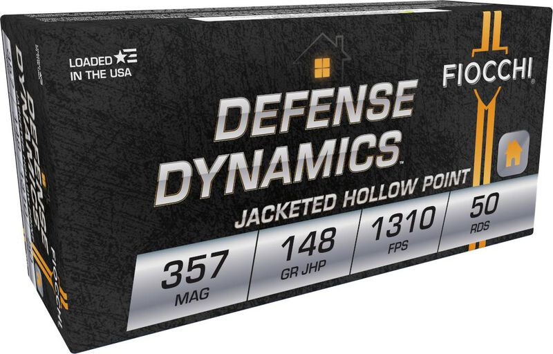 Fiocchi Defense Dynamics .357 Mag 148gr JHP Brass 50 Rd Box