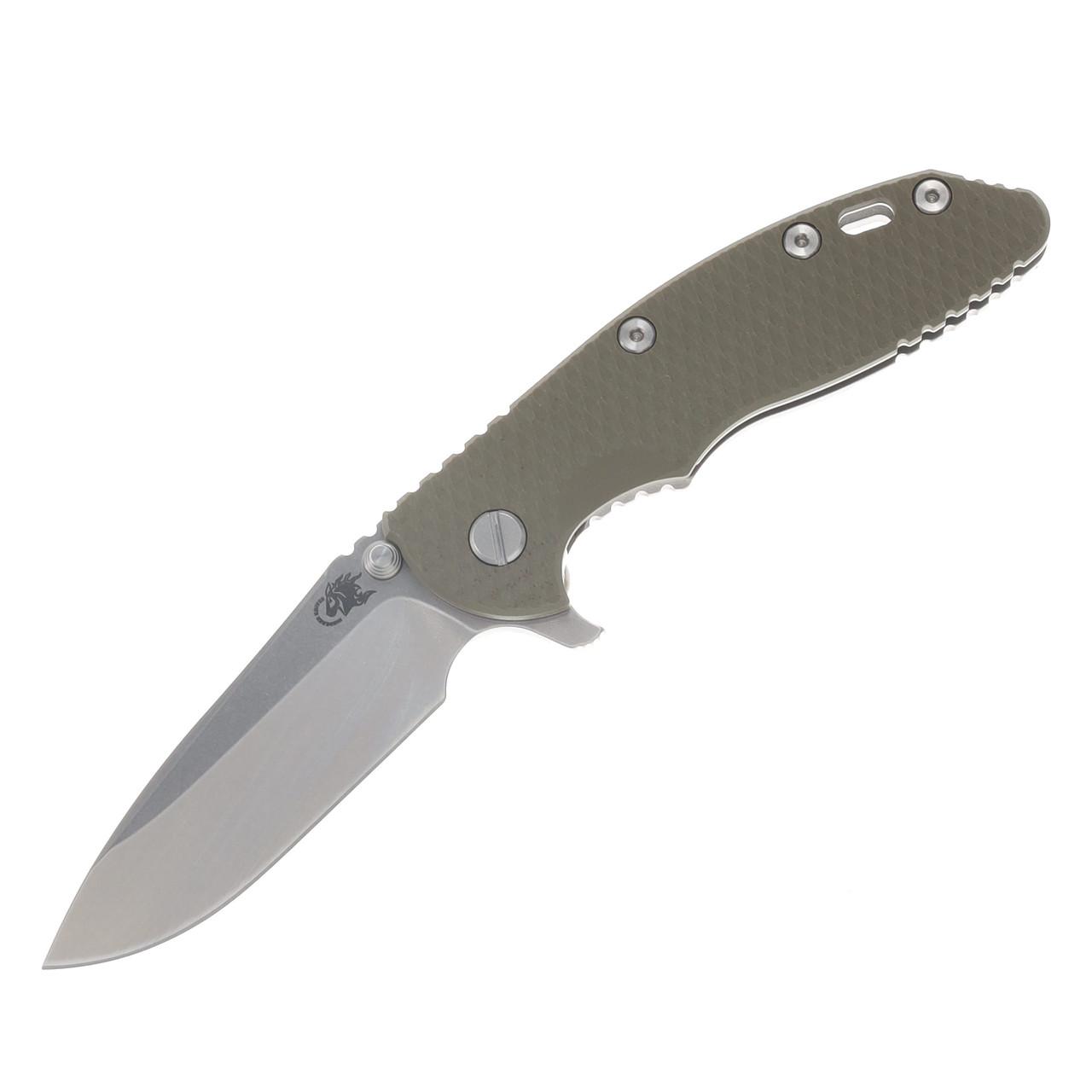Hinderer XM-18 3.5 Spearpoint Tri-Way Folder Stonewash OD Green G10 Handle KXM35SPETWSWODGN