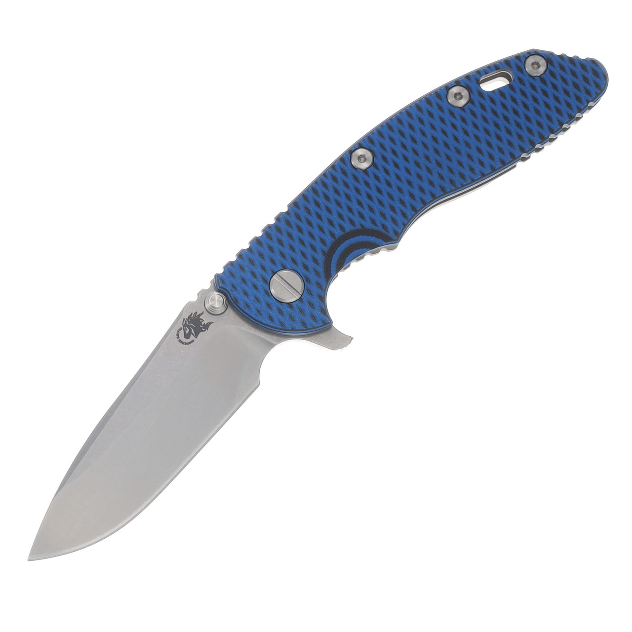 Hinderer XM-18 3.5 Spearpoint Tri-Way Folder Blue-Black G-10 Working Finish Frame SW Blade KXM35SPETWWFSWBLDBLBK