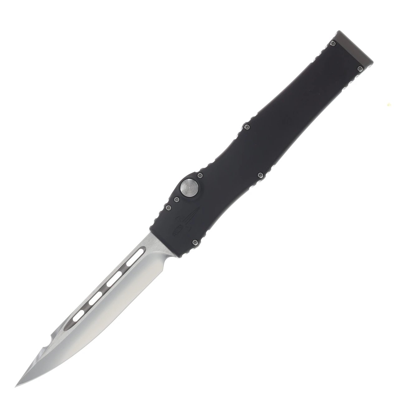 Microtech Halo III Marfione Custom OTF Auto Clip Point Mirror Polish Black/Natural ANO Hardcoat AUMT1250MPBKNCMCK