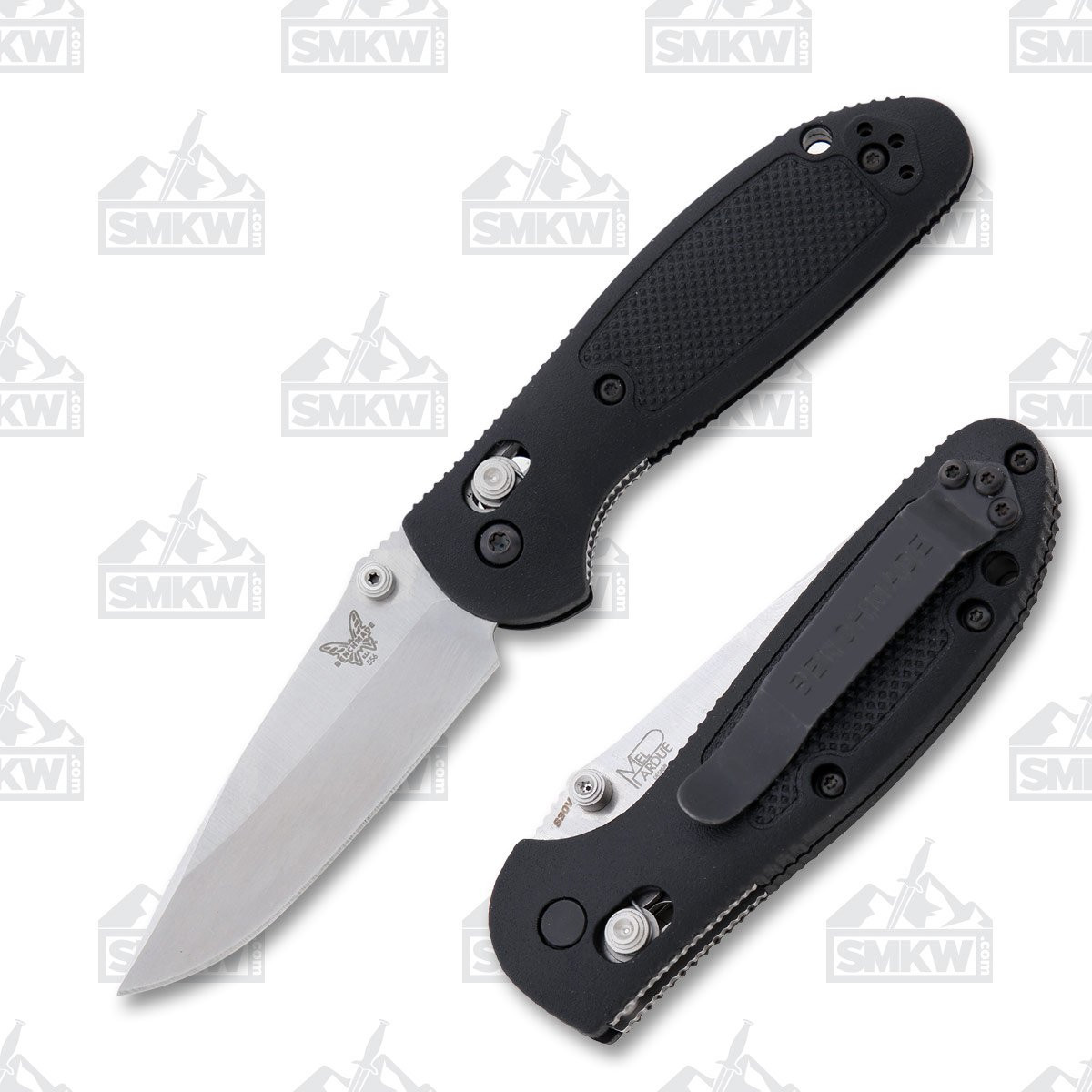 Benchmade Mini Griptilian Folding Knife Black 2.91in Satin Drop Point