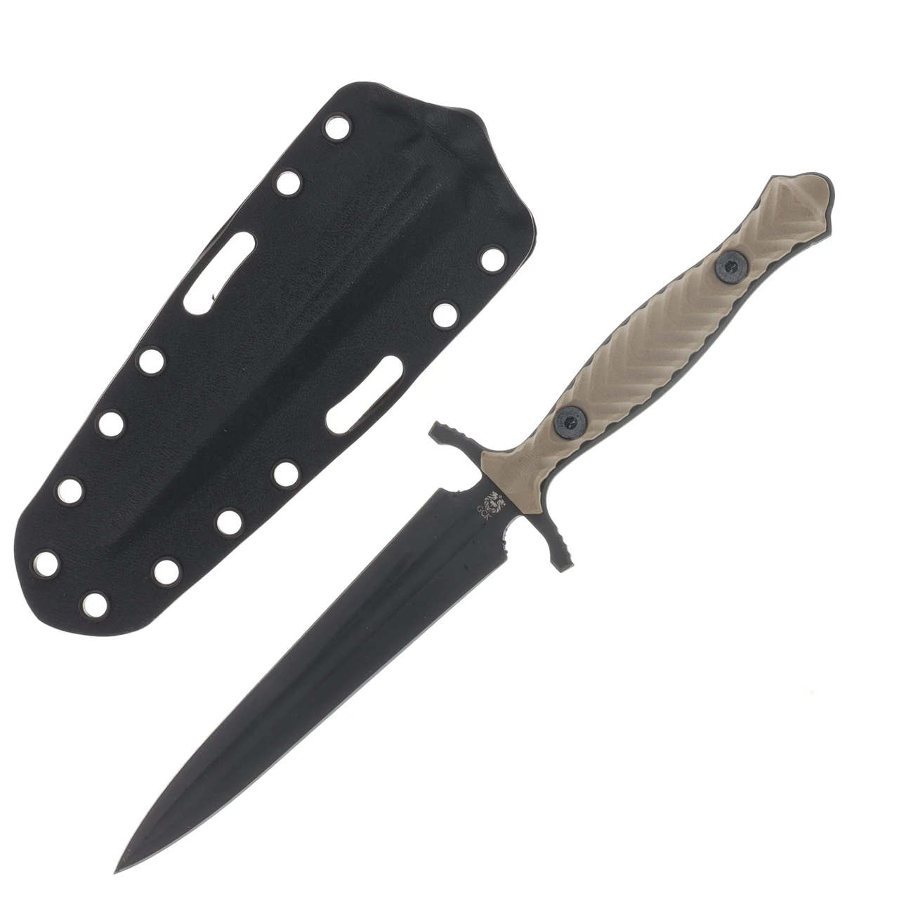 Gahagan Customs Ocelot Dagger Fixed Blade Tan Handle W/Sheath GCOCDTN