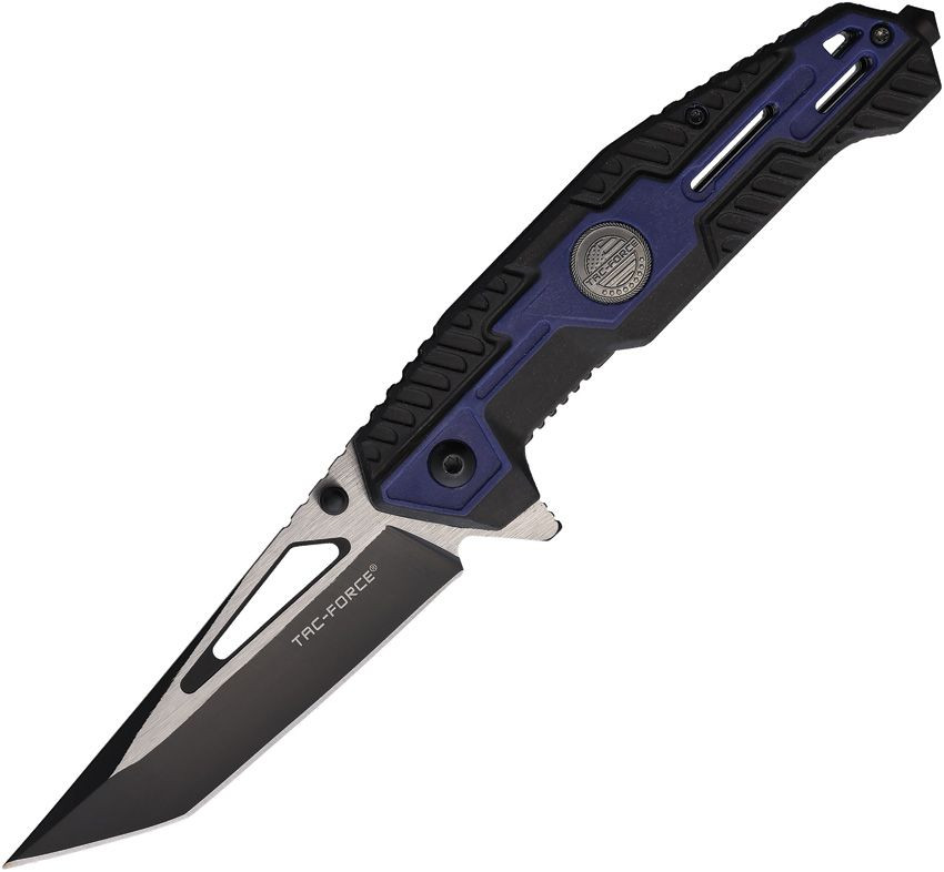 Tac Force Spring-Assisted Tactical Linerlock Folding Knife Blue/Black TF-2007BL