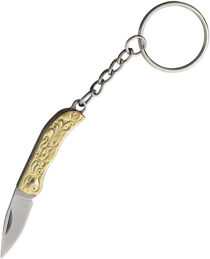Novelty Knife Co. Brass Mini Keychain Folding Knife NV347