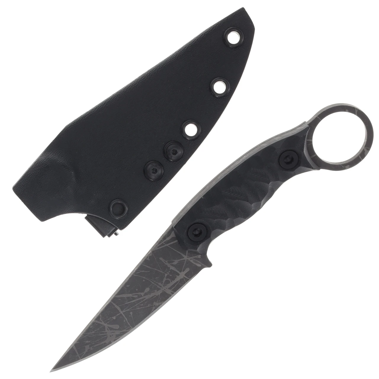 Half Face Blades Osoraku 3" Mini - Black G10, Allen Bolts, Textured Grip HFOSORAKUBKG10MINI