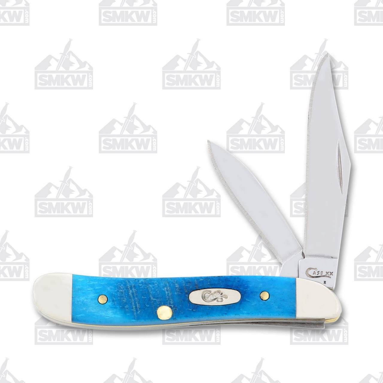 Case XX Caribbean Blue Bone Peanut Folding Knife CA25596