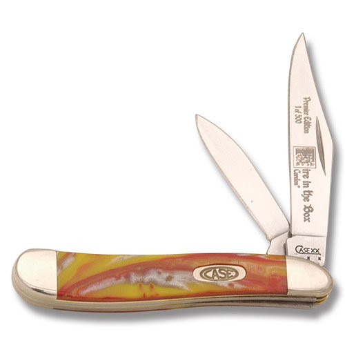 Case XX Fire in the Box Corelon Peanut Folding Knife CA9220FIB