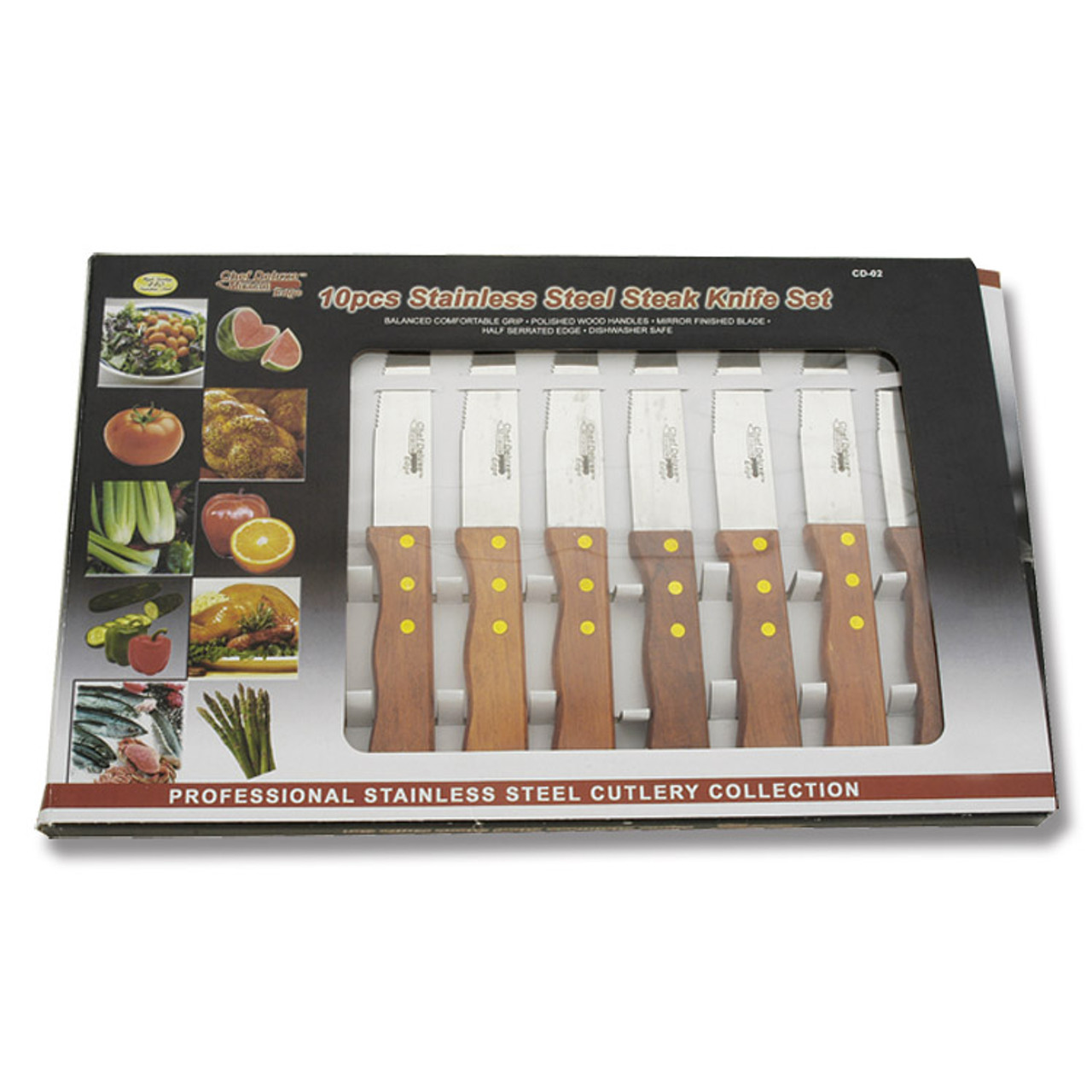 Chef Deluxe 10 PC Steak Set Knife